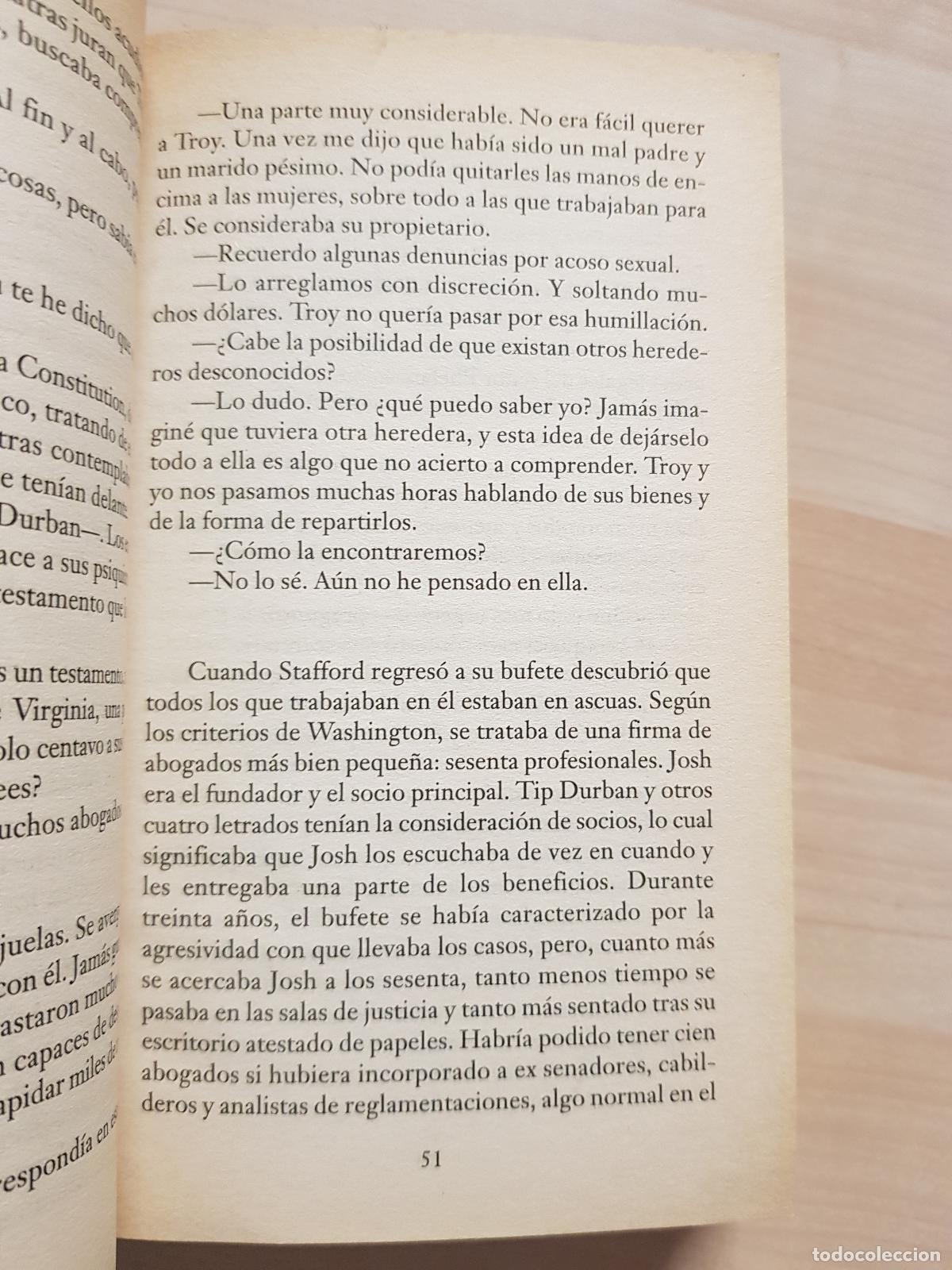 Libros de segunda mano: El testamento - John Grisham - Foto 5