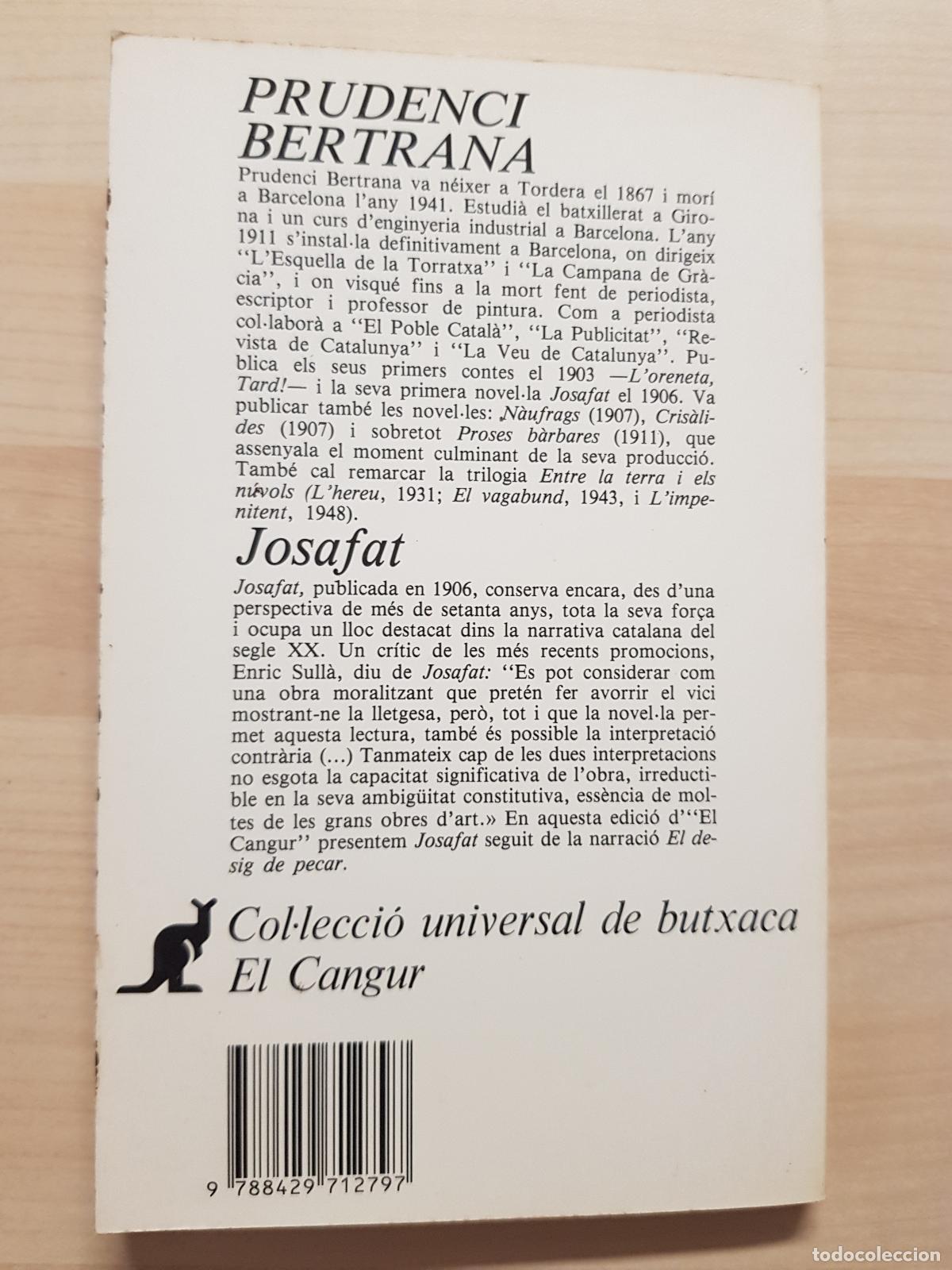 Libros de segunda mano: Josafat - Prudenci Bertrana - Foto 2