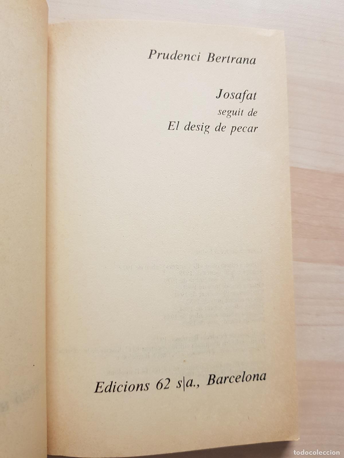 Libros de segunda mano: Josafat - Prudenci Bertrana - Foto 5