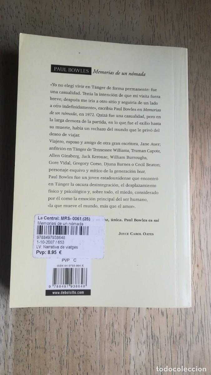 Libros de segunda mano: Memorias de un n&oacute;mada. Paul Bowles - Foto 2