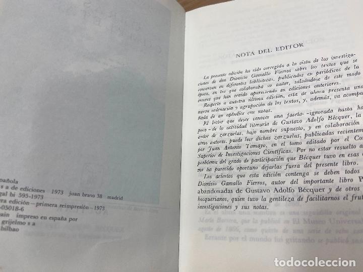 Libros de segunda mano: BECQUER . OBRAS COMPLETAS. AGUILAR. 1973. - Foto 4