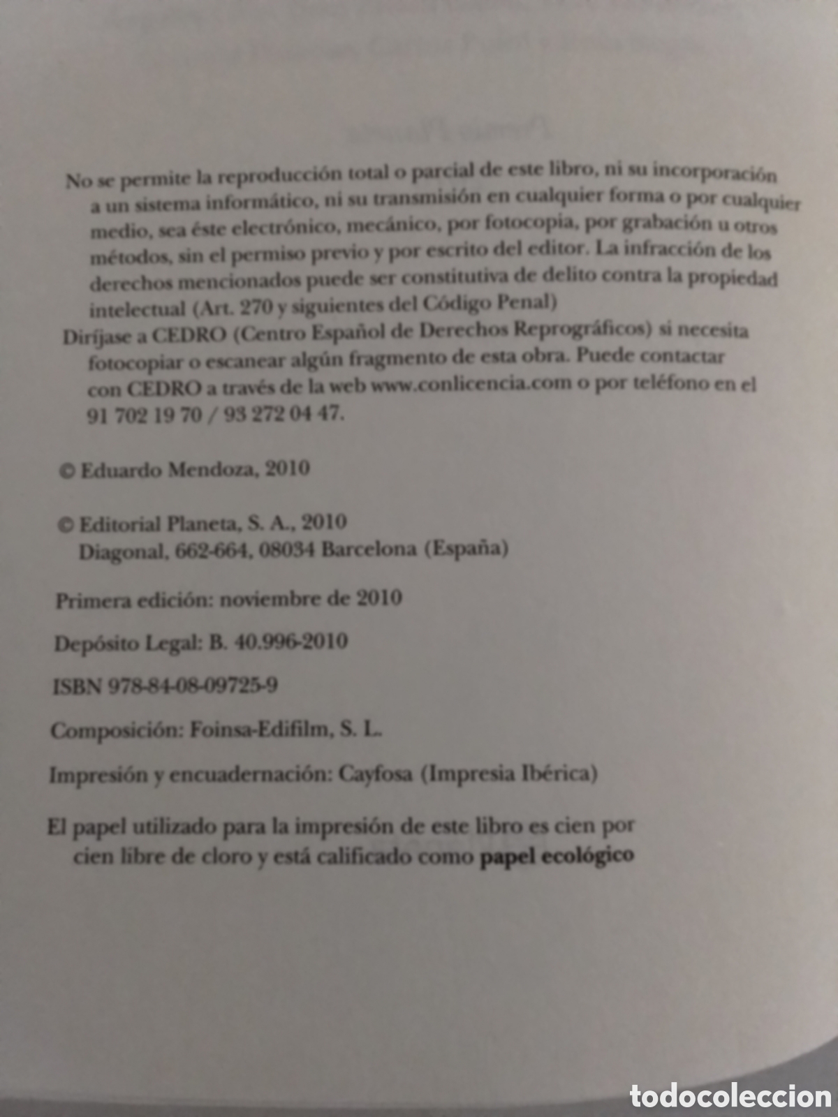 Libros de segunda mano: Libro Eduardo Mendoza - Foto 5