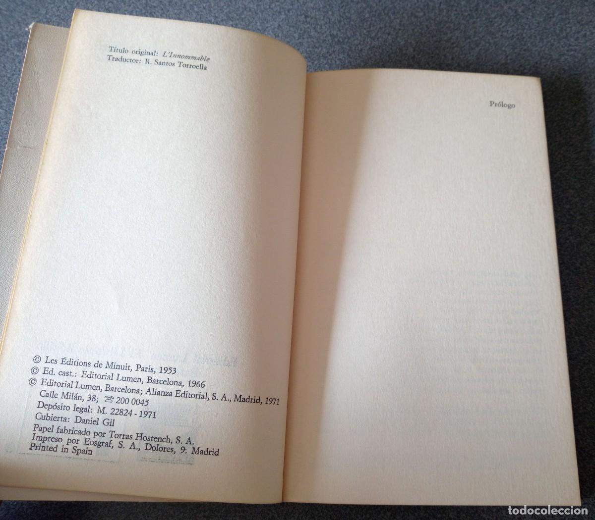 Libros de segunda mano: El Innombrable Samuel Beckett - Foto 5
