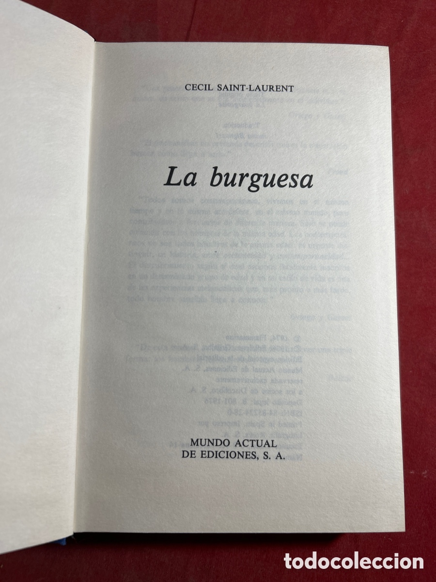 Libros de segunda mano: LA BURGUESA - Foto 1