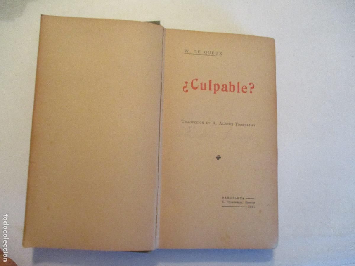 Libros de segunda mano: W. LE. QUEUX &iquest; Culpable? W24792 - Foto 3