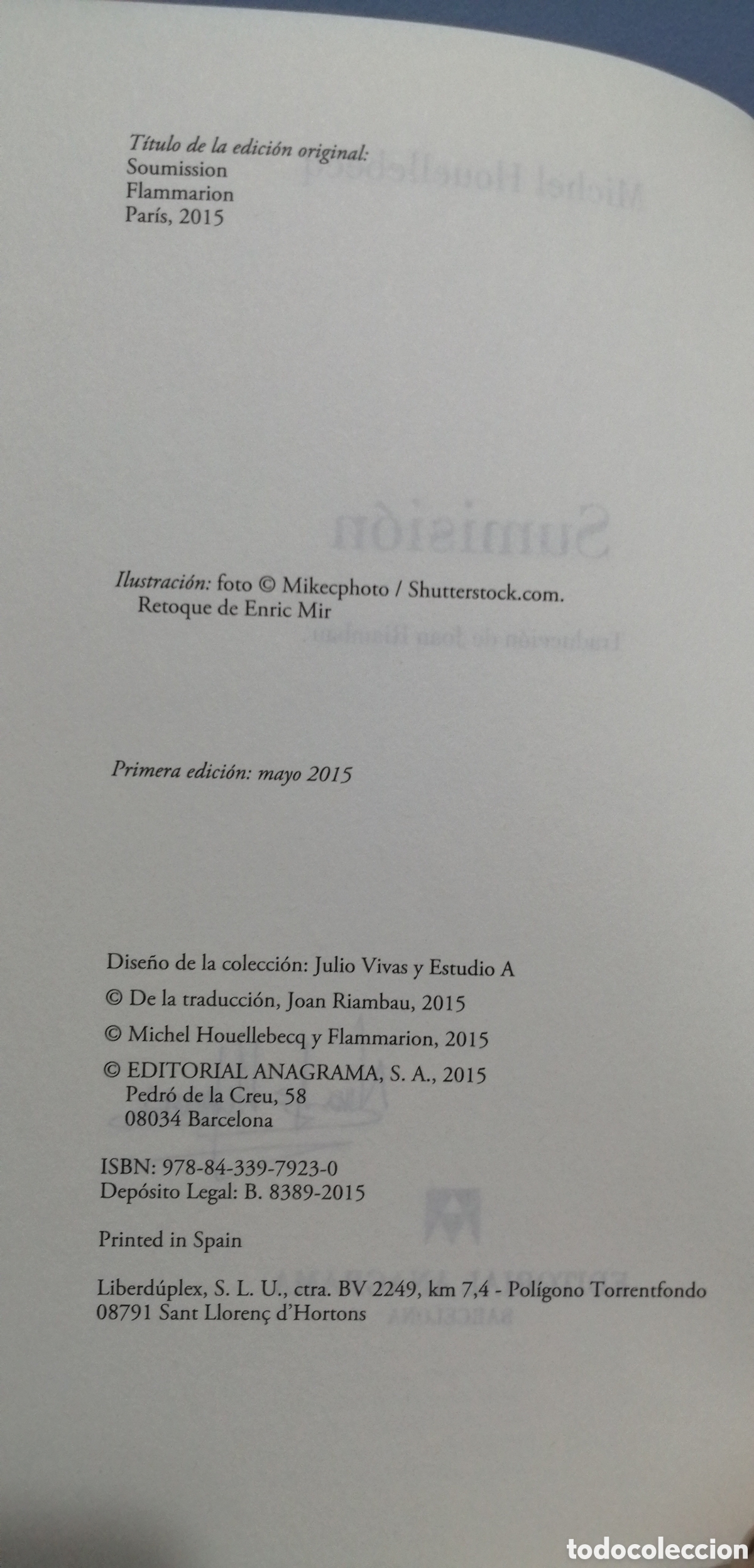 Libros de segunda mano: Sumisi&oacute;n Houellebecq Anagrama - Foto 7