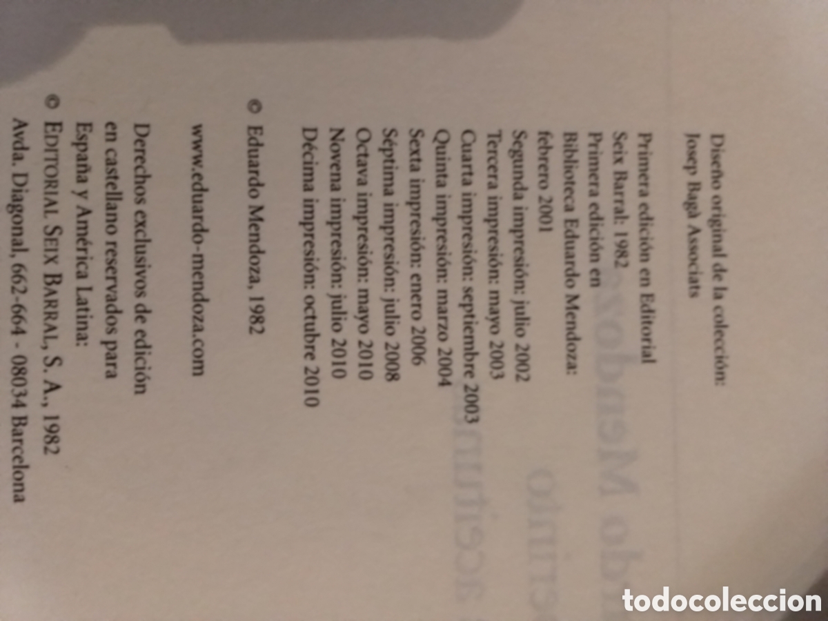 Libros de segunda mano: Libro Eduardo Mendoza - Foto 2