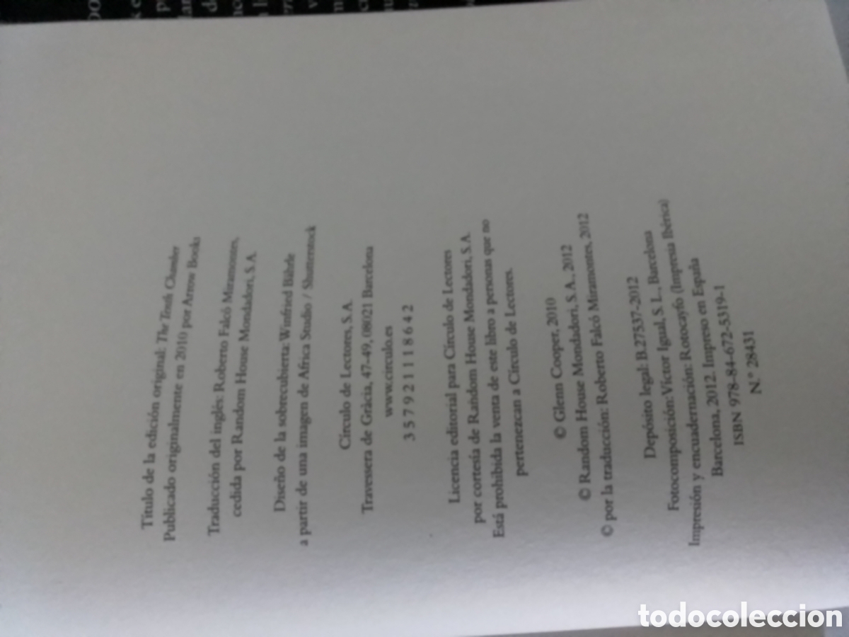Libros de segunda mano: Libro Glenn Cooper - Foto 5