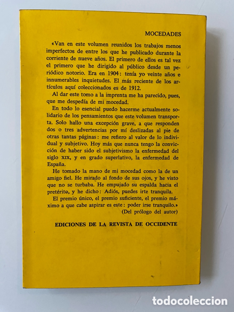 Libros de segunda mano: Mocedades - ORTEGA Y GASSET, Jos&eacute; - Foto 2