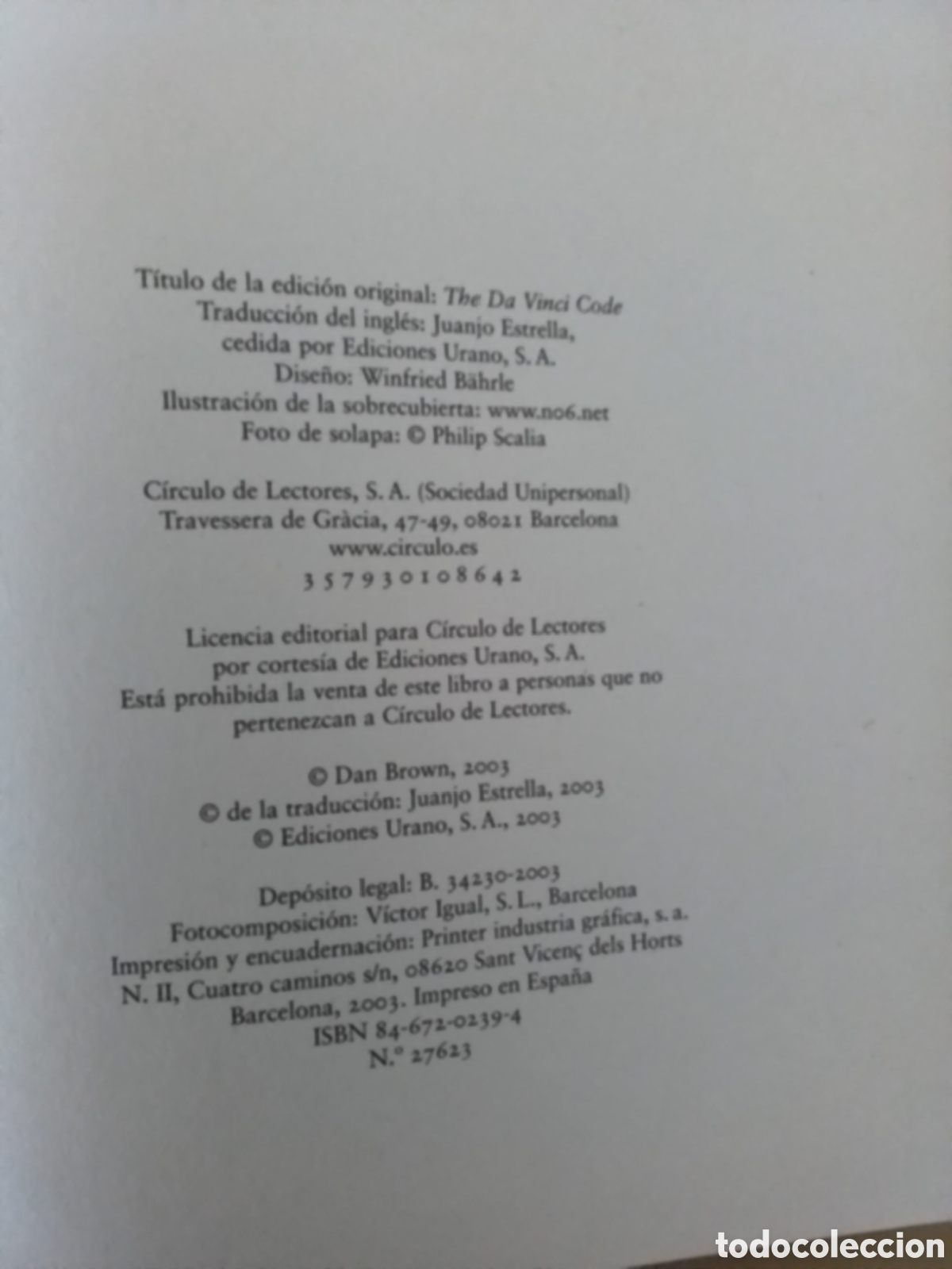 Libros de segunda mano: Libro Dan Brown - Foto 5