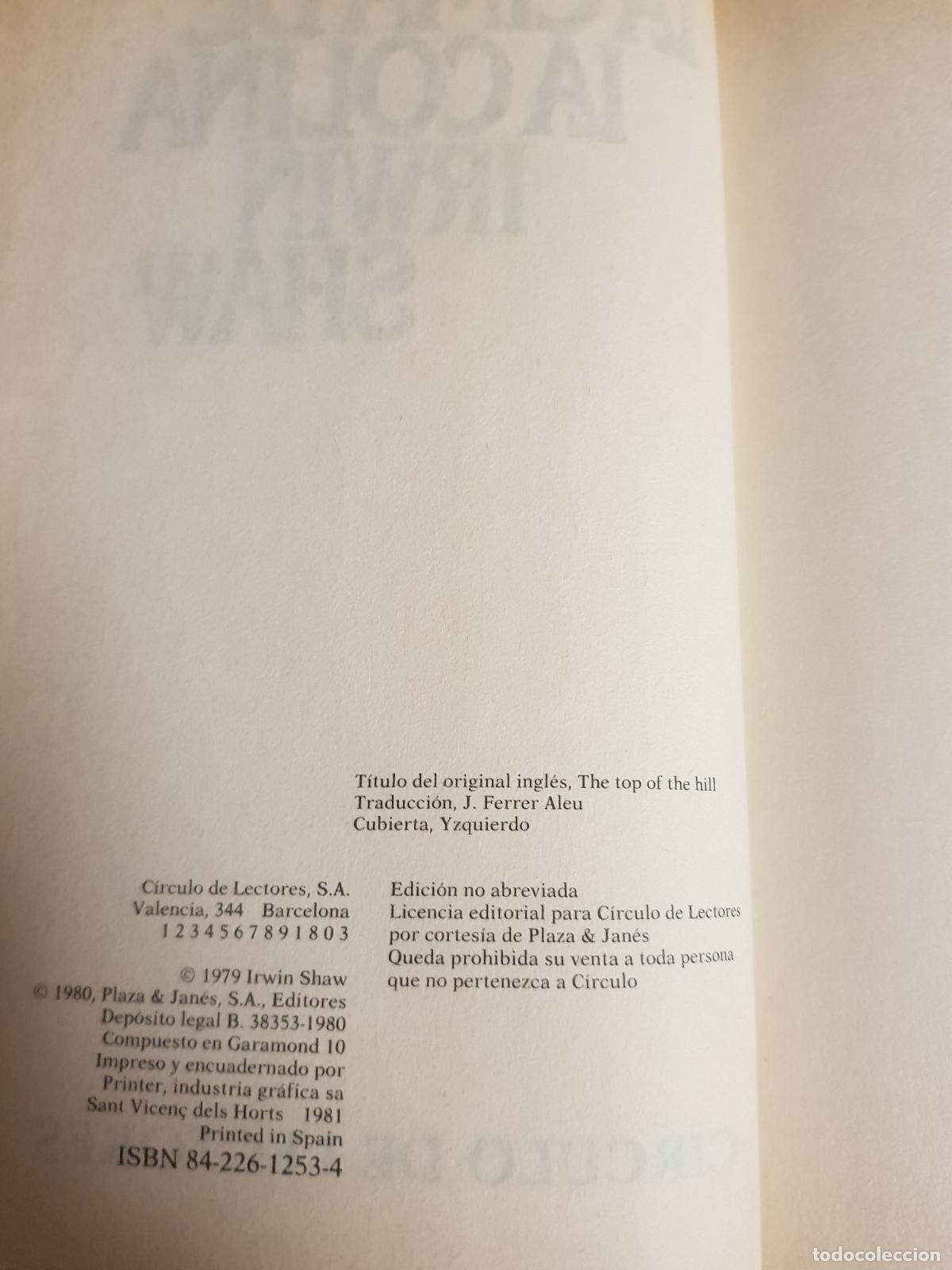 Libros de segunda mano: La cima de la colina - Irwin Shaw - Foto 3