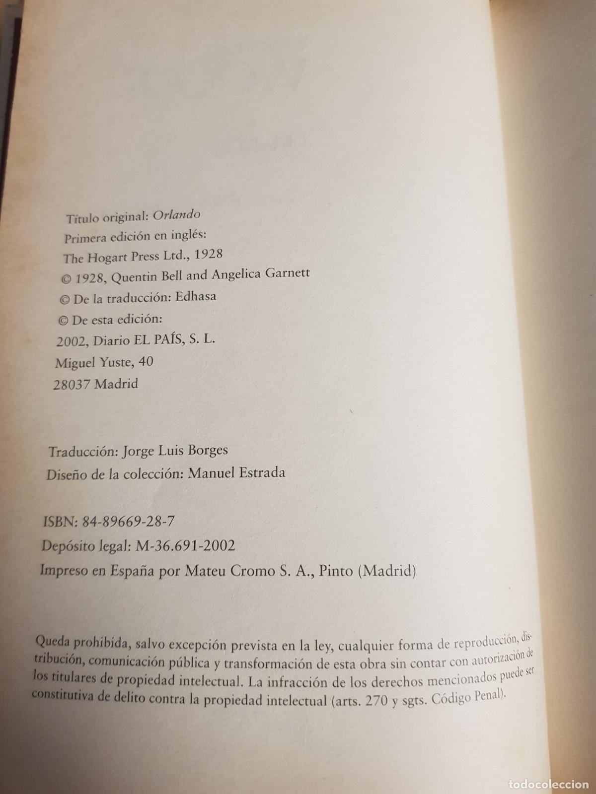 Libros de segunda mano: Orlando - Virginia Woolf - Foto 2