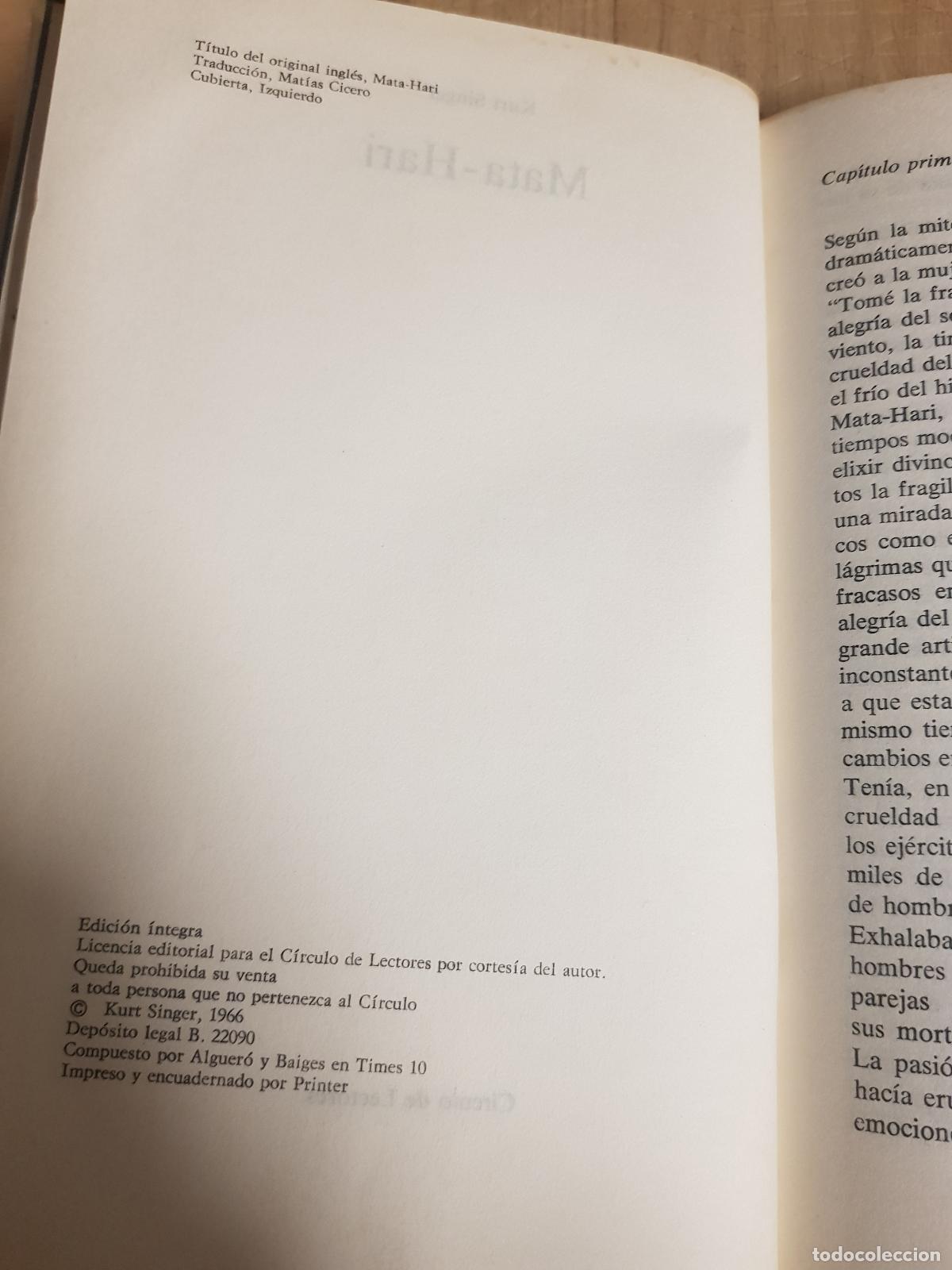 Libros de segunda mano: Mata-Hari espia internacional - Kurt Singer - Foto 3