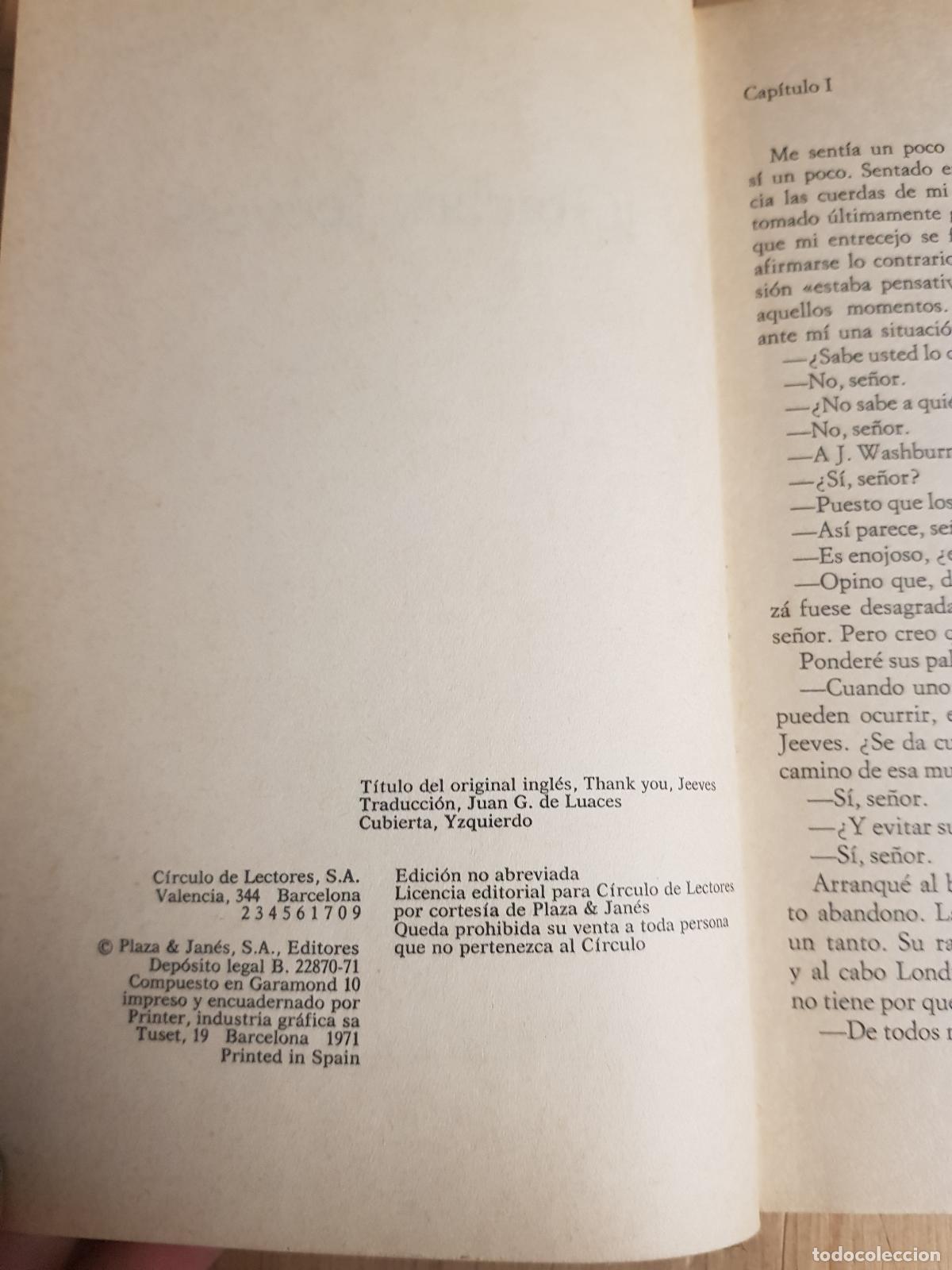 Libros de segunda mano: &iexcl;Gracias Jeeves! - P.G. Wodehouse - Foto 4