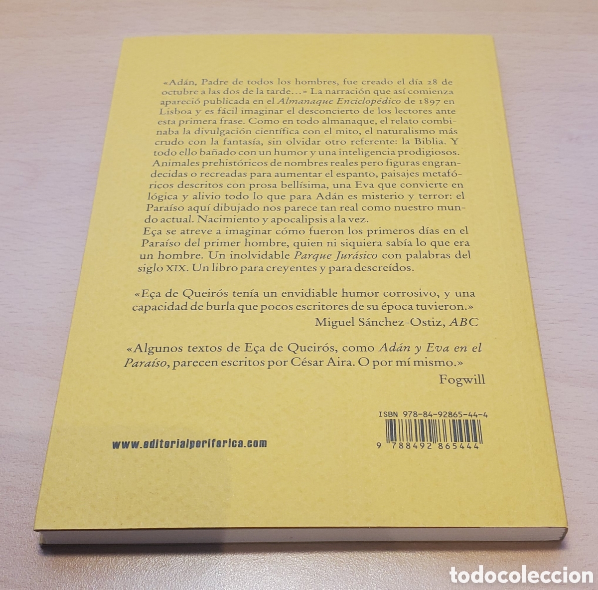 Libros de segunda mano: Ad&aacute;n y Eva en el para&iacute;so - E&ccedil;a de Queiros - Foto 2