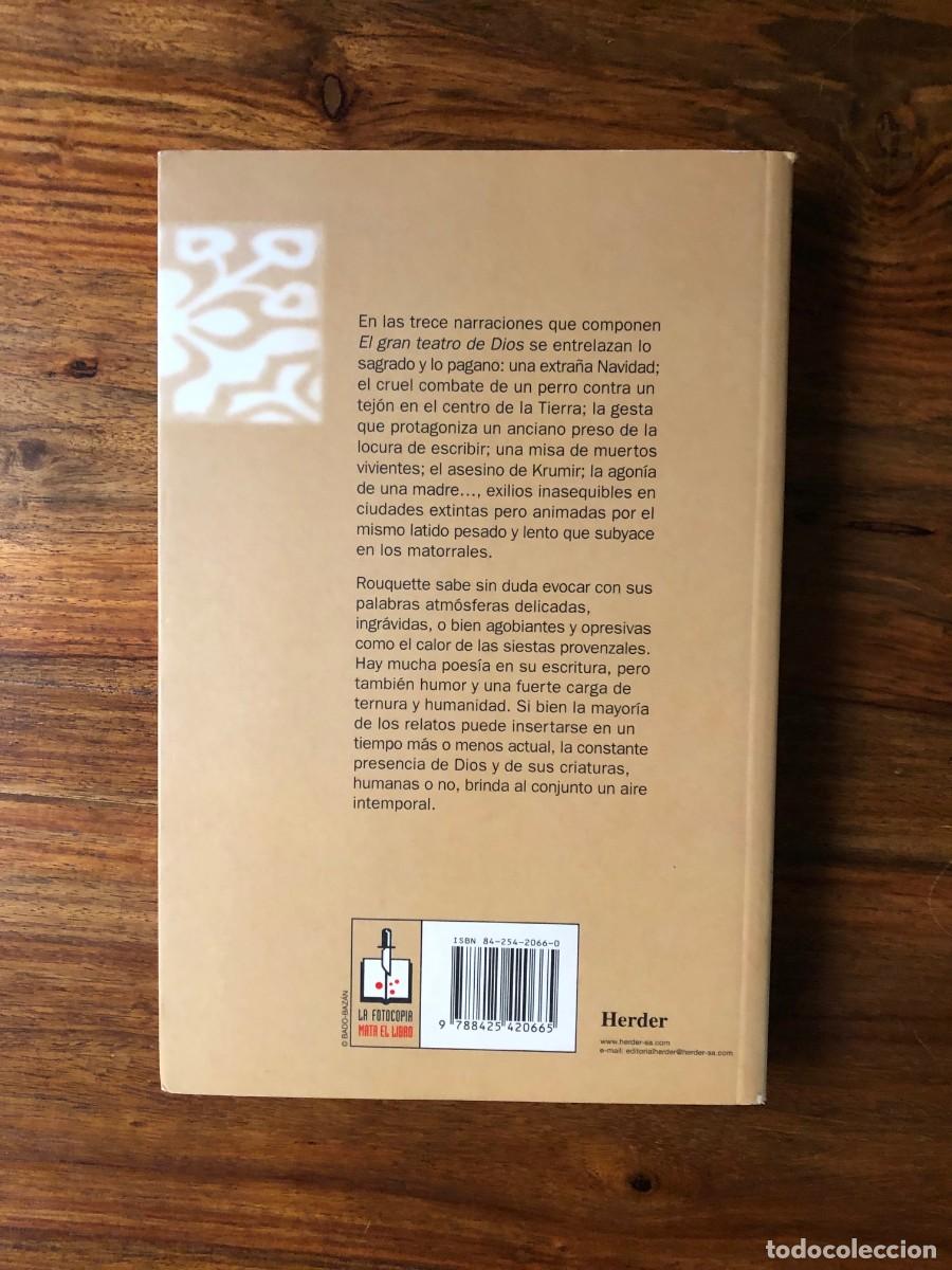 Libros de segunda mano: El gran teatro de Dios. Max Rouquette. Herder - Foto 2