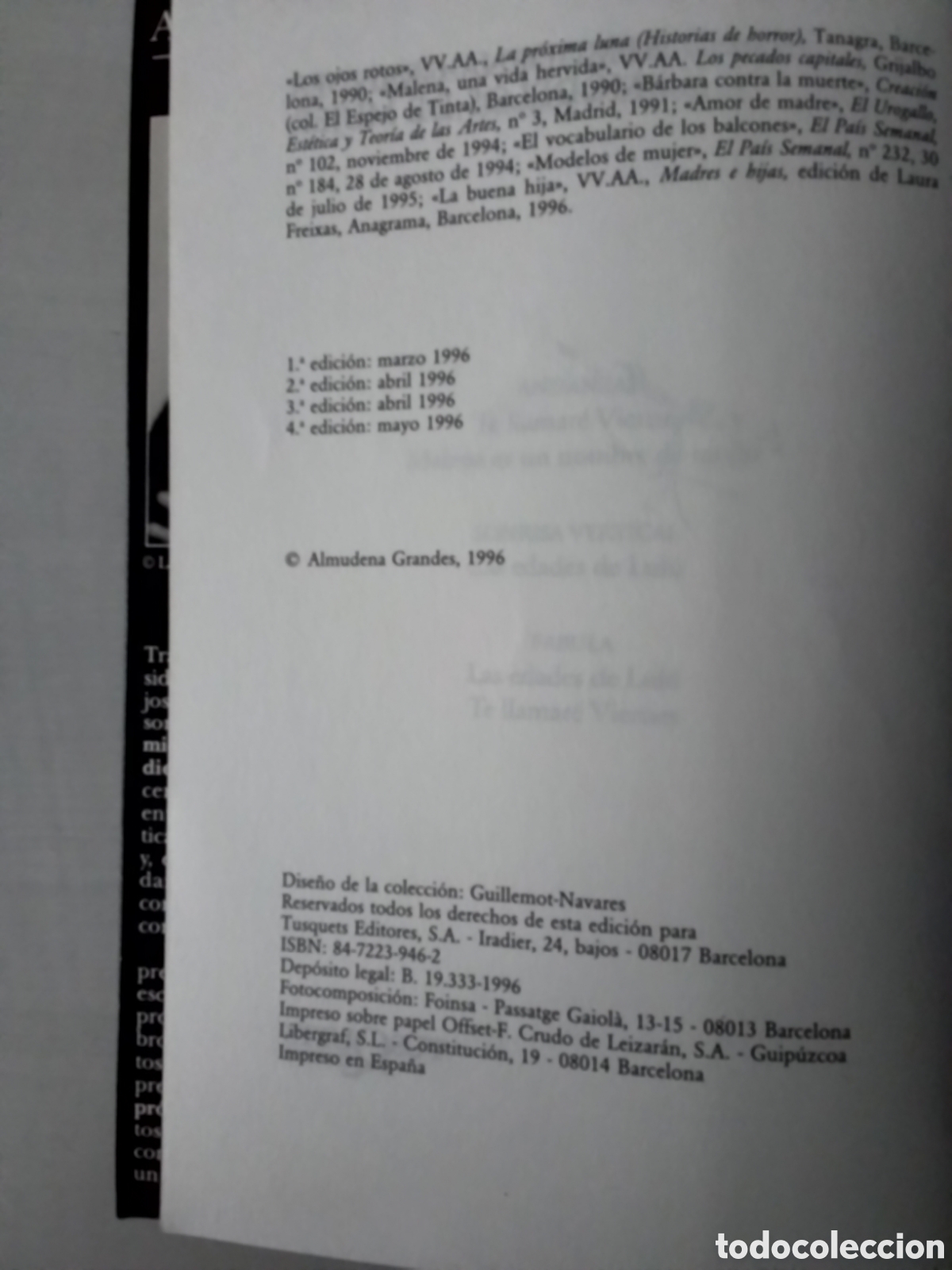 Libros de segunda mano: Libro Almudena Grandes - Foto 3