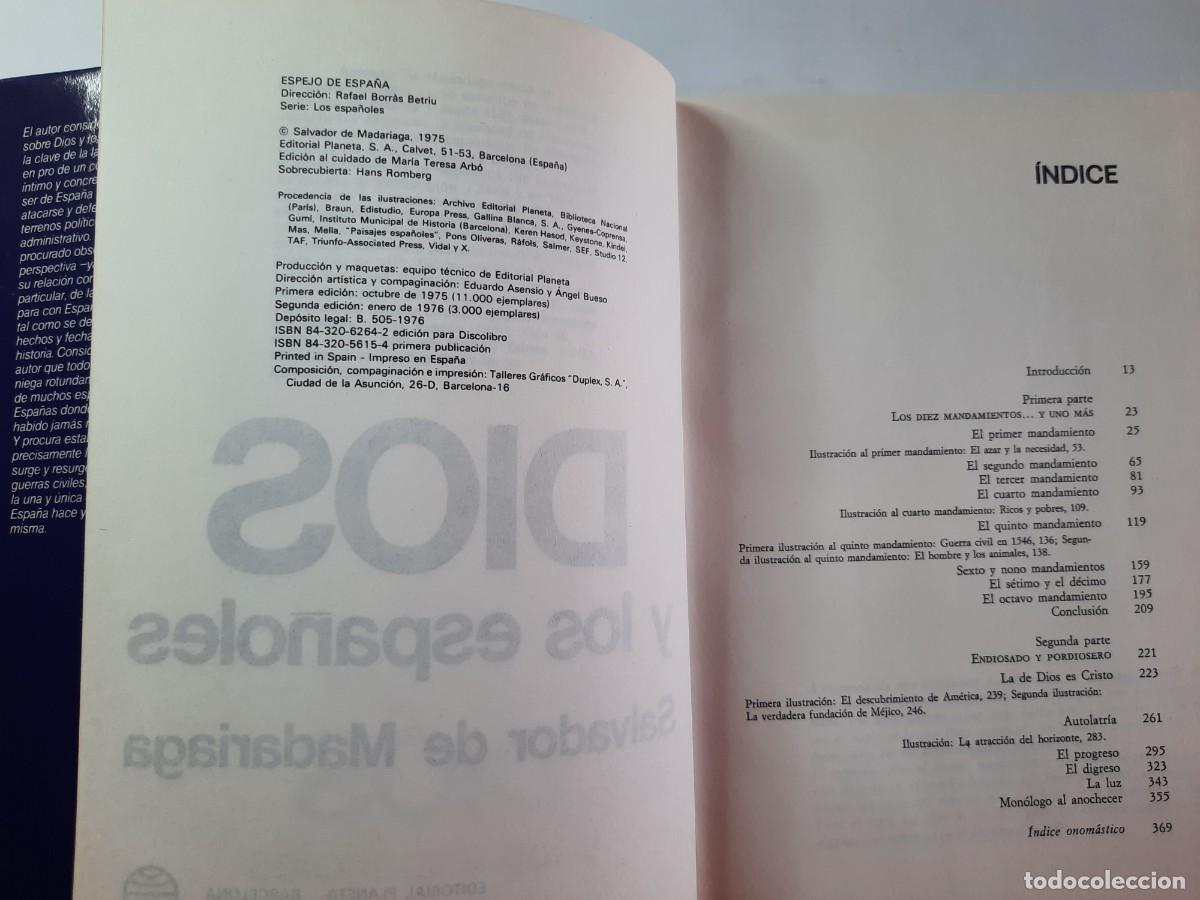 Libros de segunda mano: DIOS Y LOS ESPA&Ntilde;OLES - Foto 2