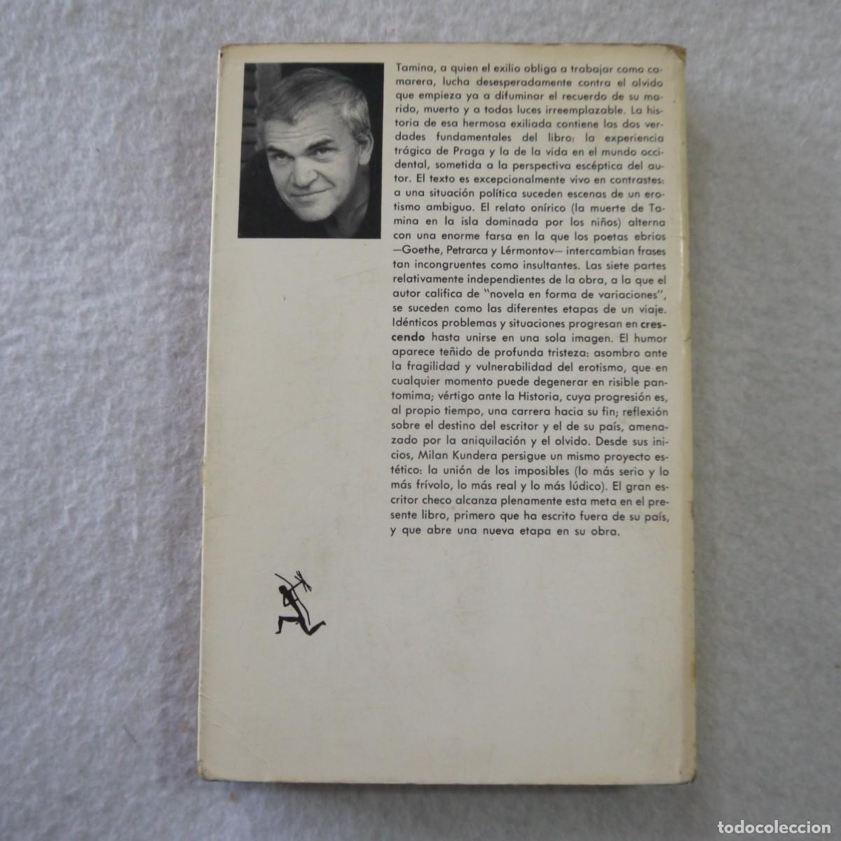 Libros de segunda mano: EL LIBRO DE LA RISA Y EL OLVIDO - MILAN KUNDERA - SEIX-BARRAL - 1982 - 1.&ordf; EDICI&Oacute;N - Foto 2