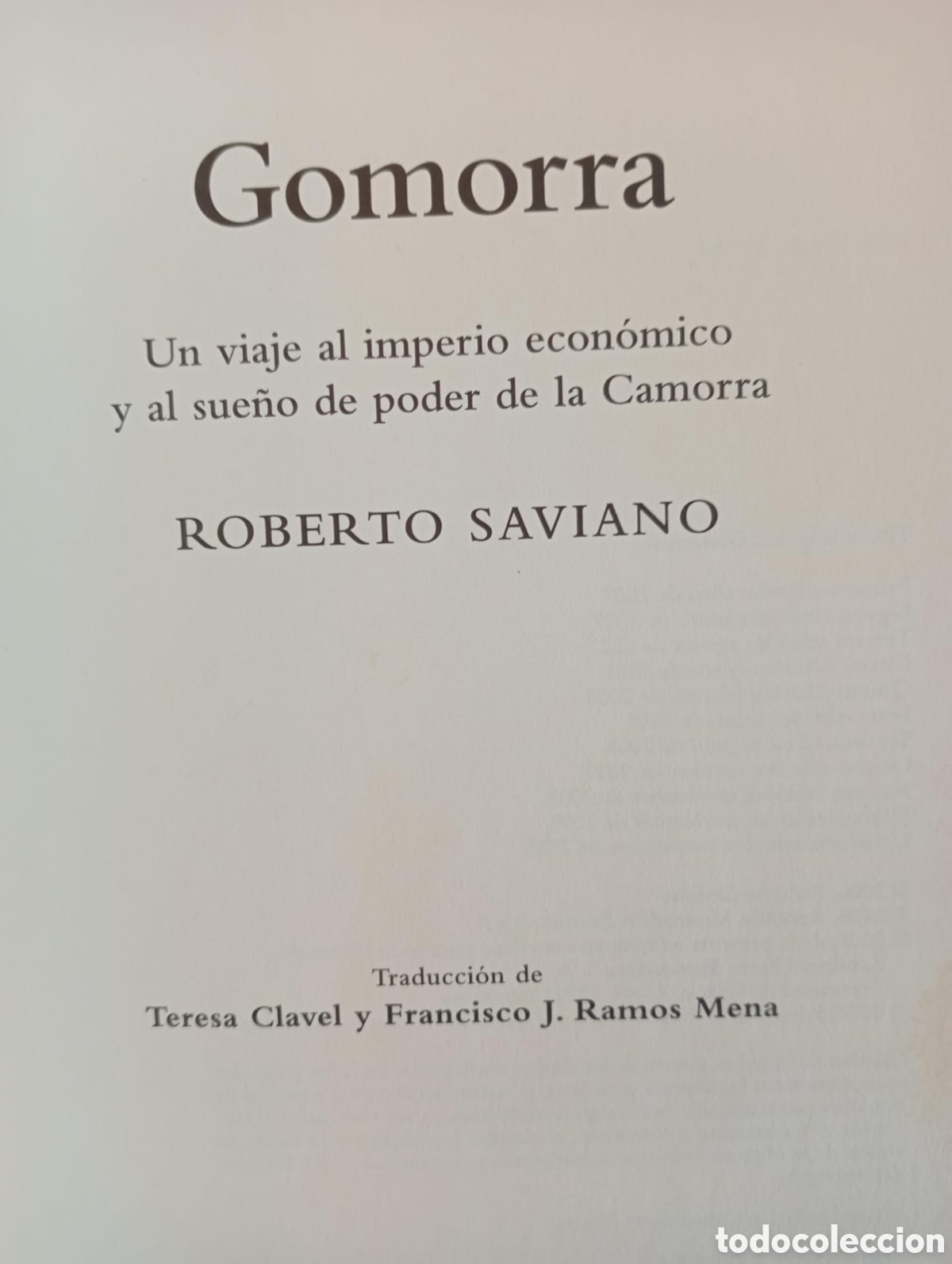 Libros de segunda mano: Gomorra / Roberto Saviano - Foto 2