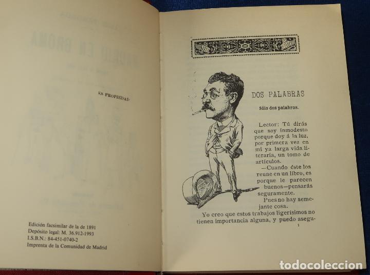 Libros de segunda mano: Madrid en broma - Luis Taboada - Edici&oacute;n Facsimil de 1891 (1993) - Foto 4