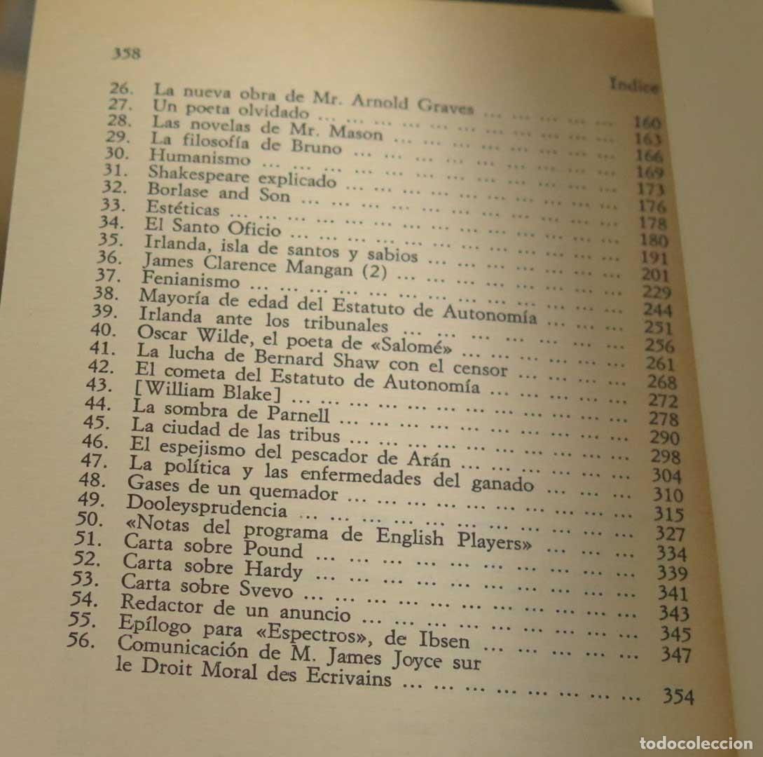 Libros de segunda mano: Escritos cr&iacute;ticos. James Joyce - Foto 3