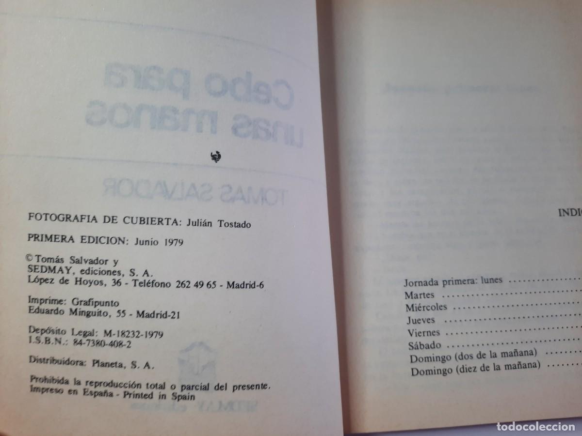Libros de segunda mano: CEBO PARA UNAS MANOS - Foto 2