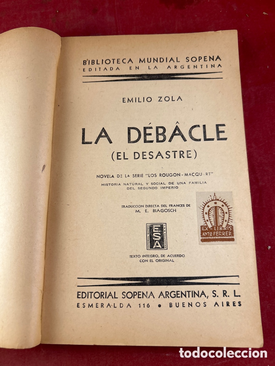 Libros de segunda mano: LA DEBACLE - Foto 2