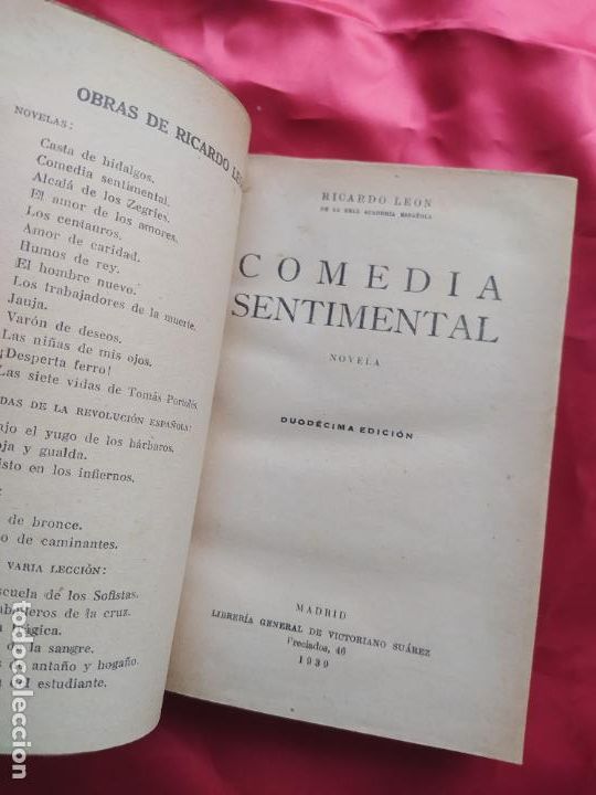 Libros de segunda mano: Comedia sentimental. Ricardo Leon. L.4349-79 - Foto 4