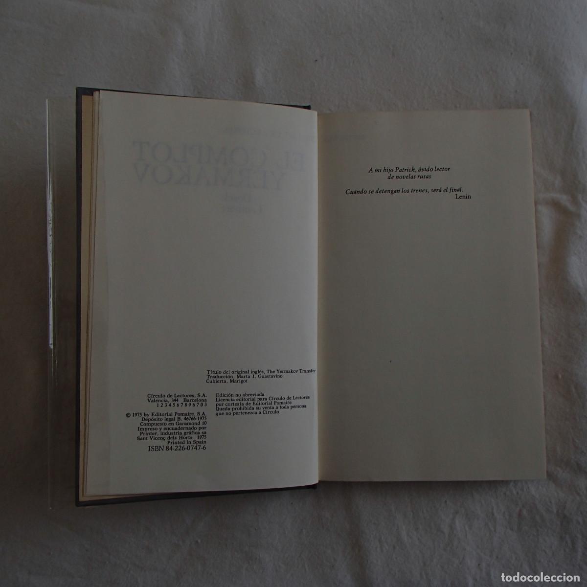 Libros de segunda mano: COMPLOT YERMAKOV - DEREK LAMBERT (C&Iacute;RCULO DE LECTORES) NOVELA - Foto 4