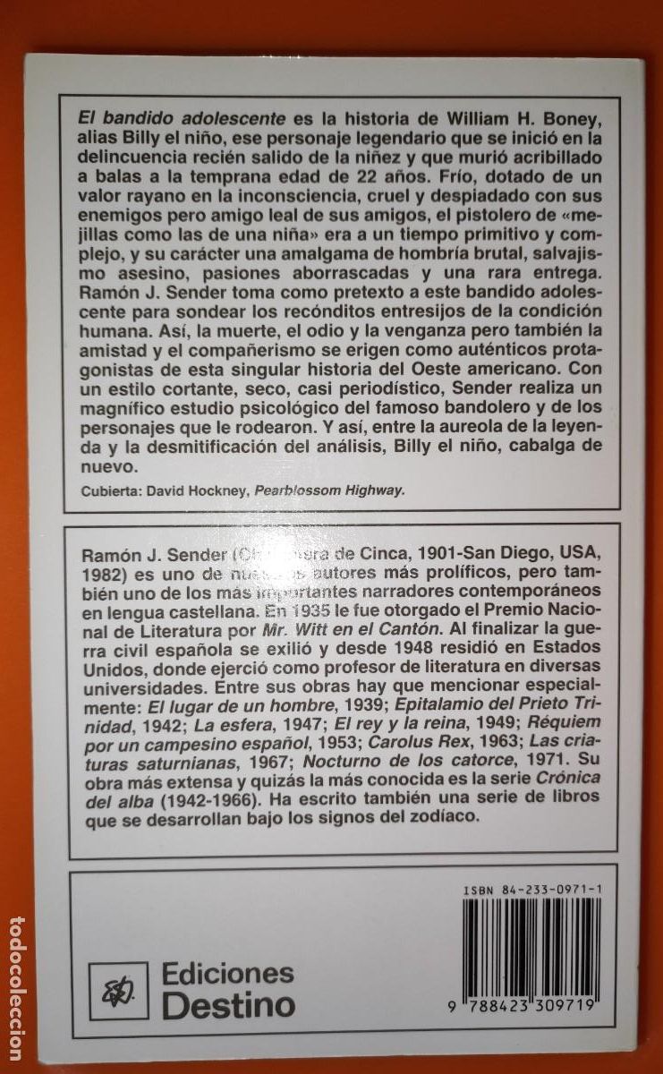 Libros de segunda mano: Libro EL BANDIDO ADOLESCENTE- Ramon J. Sender - Foto 2
