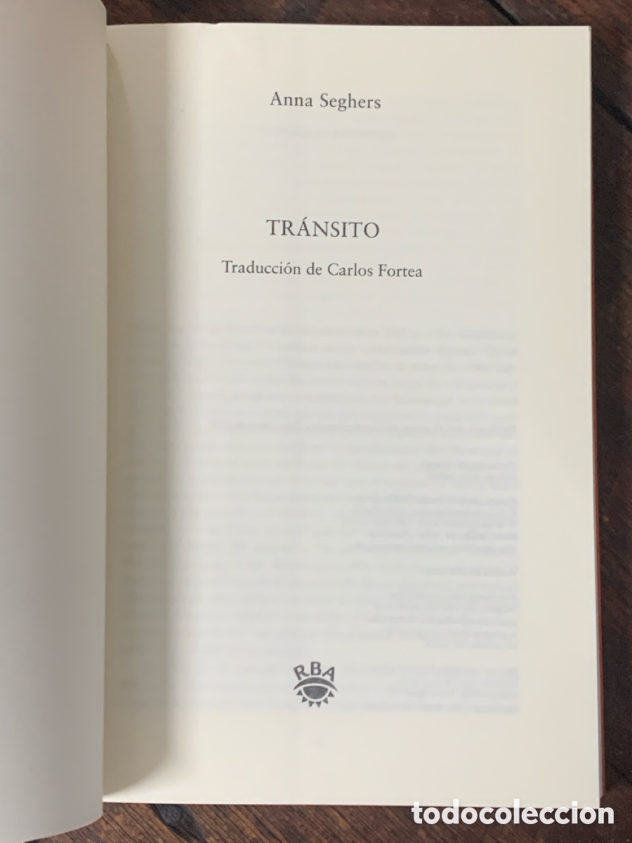 Libros de segunda mano: Tr&aacute;nsito, Anna Seghers - RBA 2005 - Foto 2
