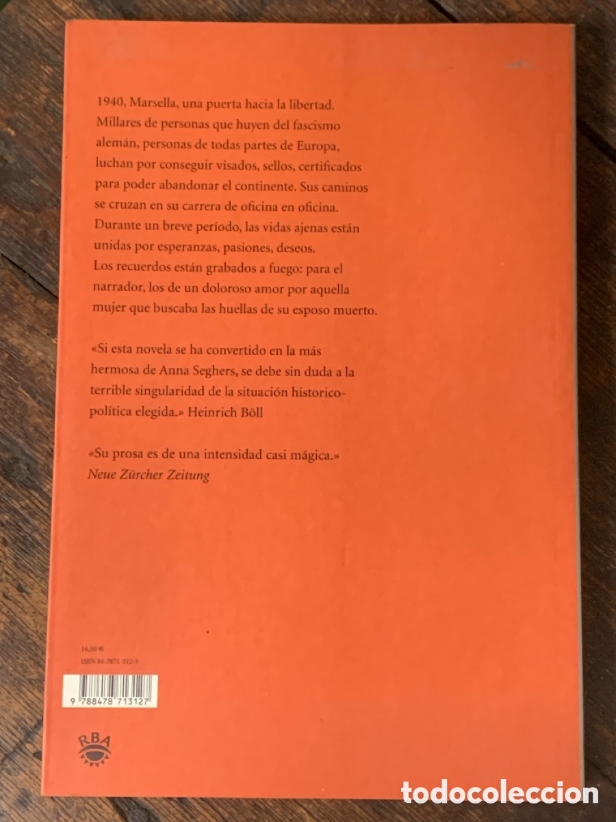 Libros de segunda mano: Tr&aacute;nsito, Anna Seghers - RBA 2005 - Foto 3