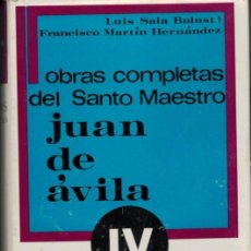 Libri di seconda mano: LEV0456. LIBRO OBRAS COMPLETAS DEL SANTO MAESTRO JUAN DE AVILA