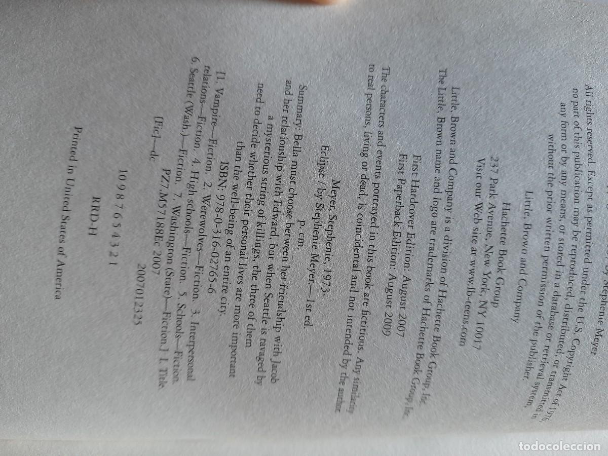 Libros de segunda mano: Libro en ingl&eacute;s english eclipse Stephenie Meyer - Foto 2