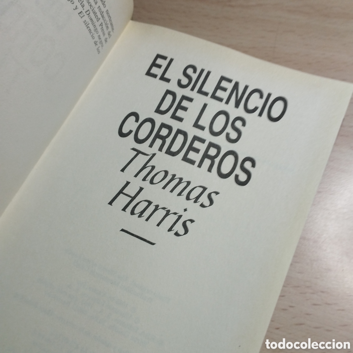 Libros de segunda mano: El silencio de los corderos. Thomas Harris. 1993 . RBA - Foto 4
