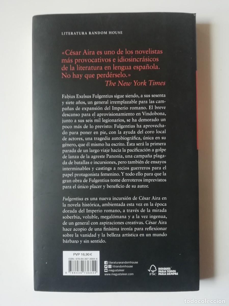 Libros de segunda mano: FULGENTIUS - C&Eacute;SAR AIRA - ED. RANDOM HOUSE 2020 - Foto 2