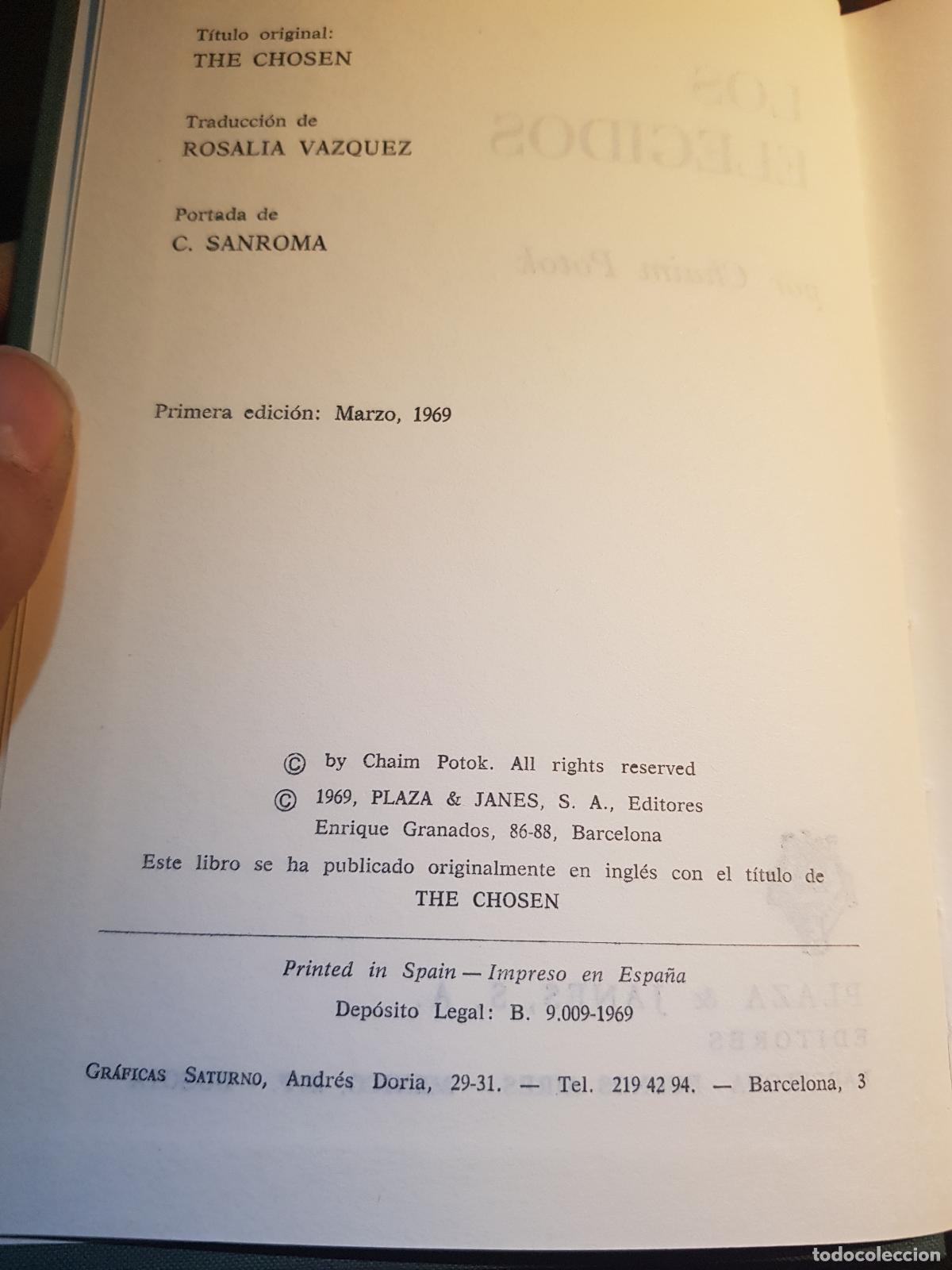 Libros de segunda mano: Los elegidos - Chaim Potok - Foto 3