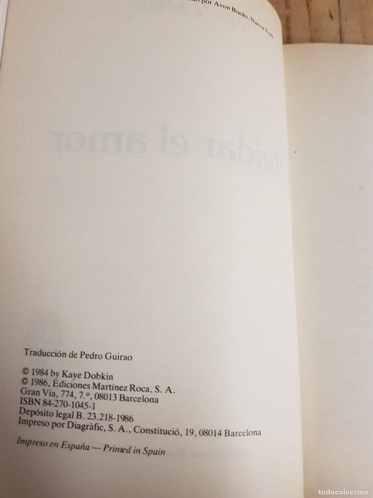 Libros de segunda mano: Olvidar el amor - Kaye Dobkin - Foto 4