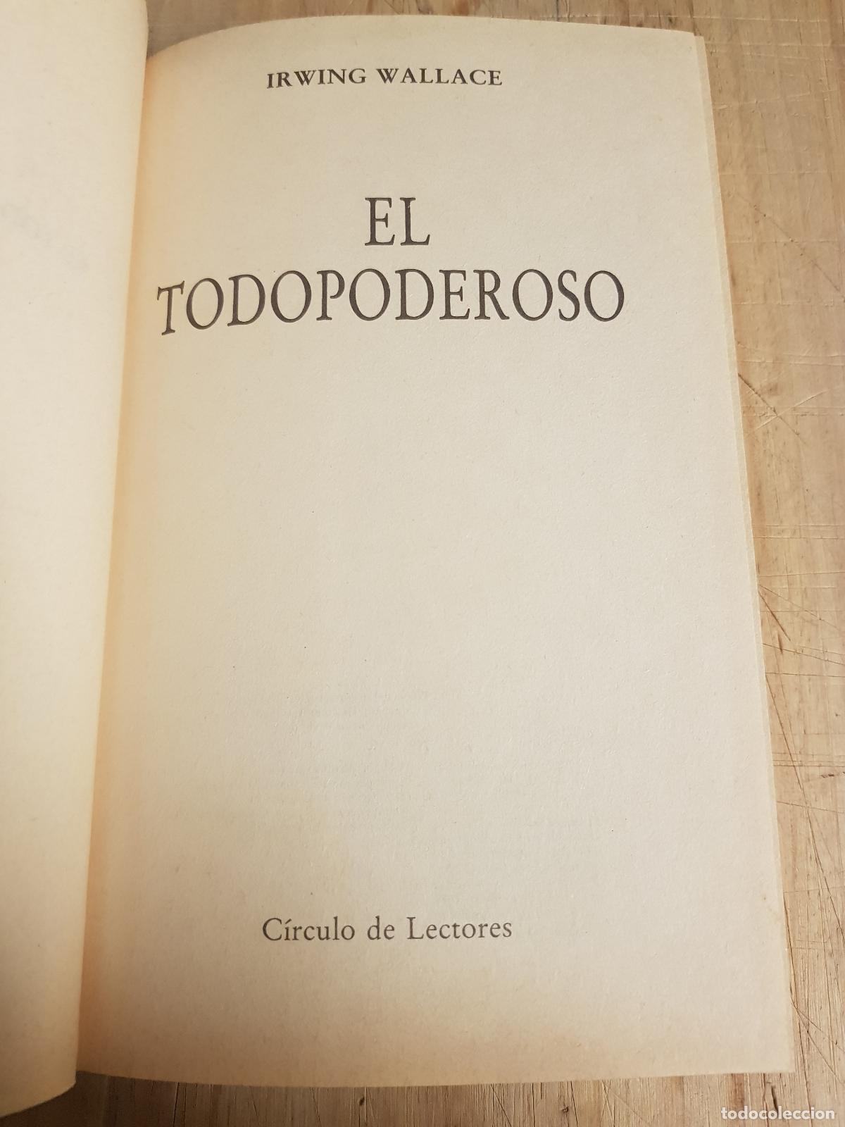 Libros de segunda mano: El todopoderoso - Irving Wallace - Foto 3