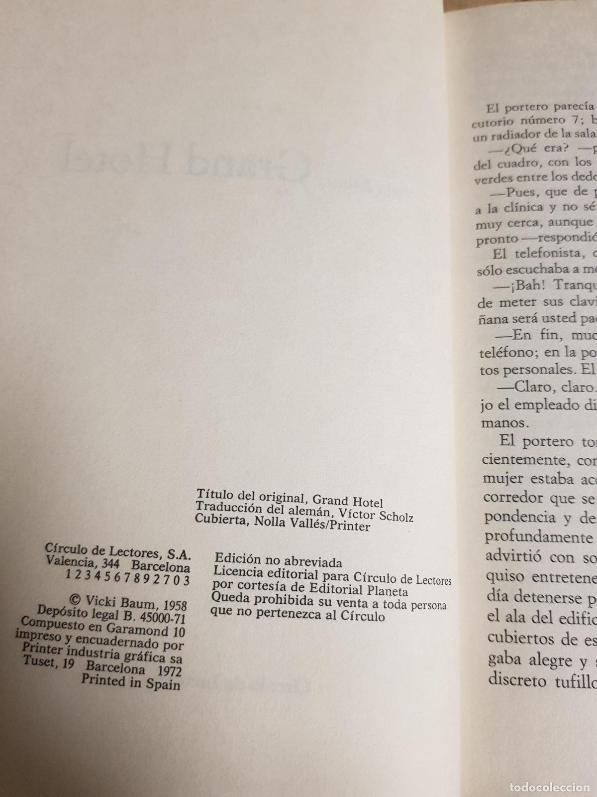 Libros de segunda mano: Grand Hotel - Vicki Baum - Foto 4