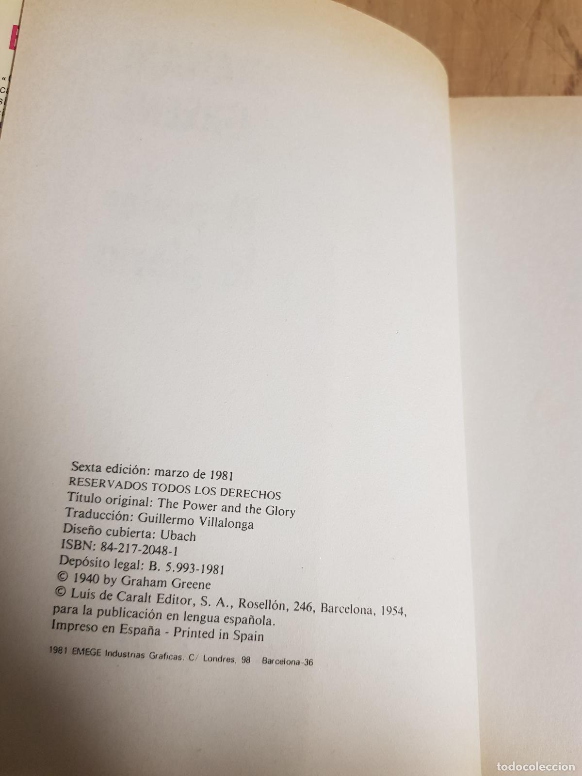 Libros de segunda mano: El poder y la gloria - Graham Greene - Foto 3