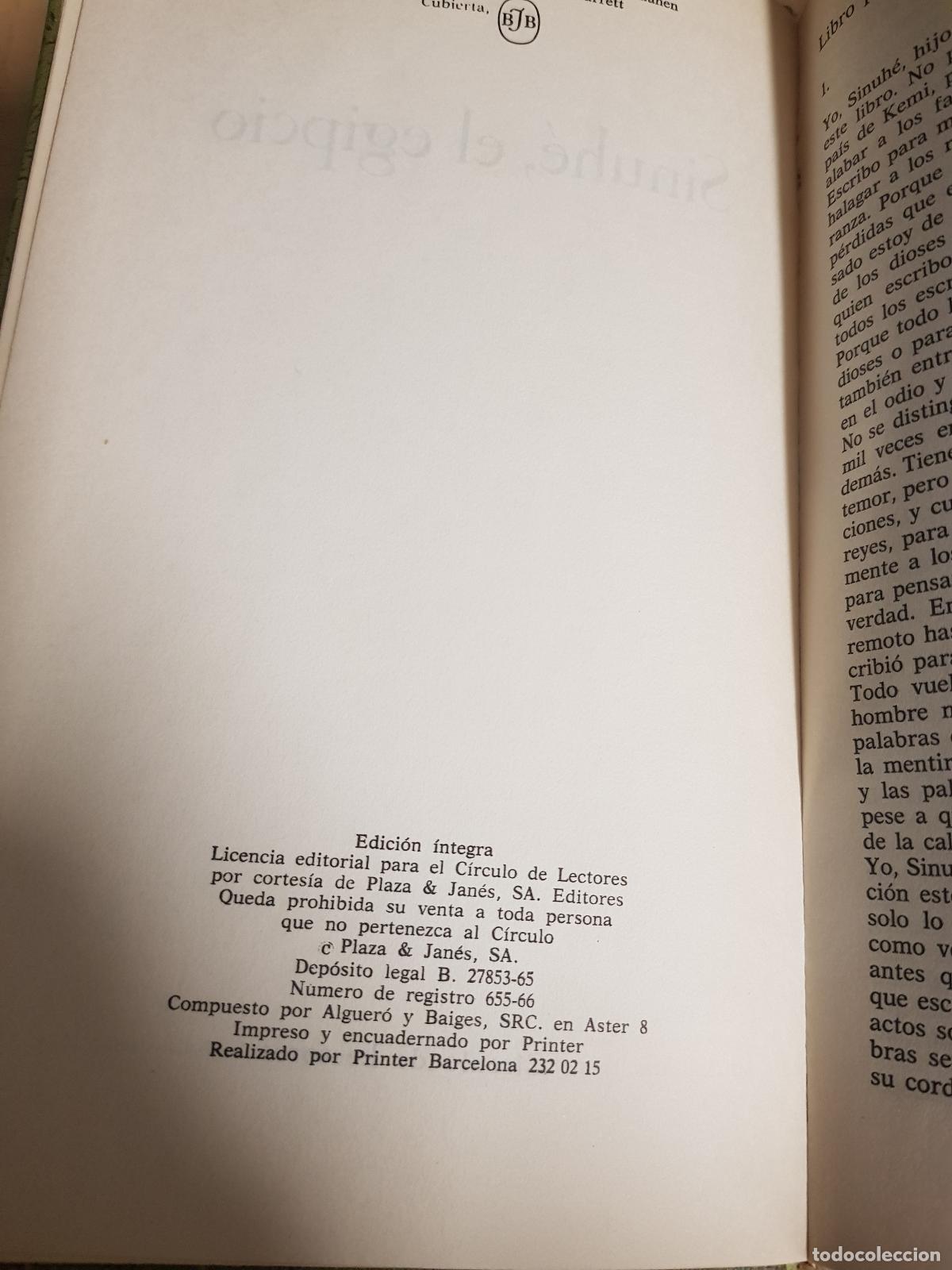 Libros de segunda mano: Sinuh&eacute; el egipcio - Mika Waltari - Foto 2