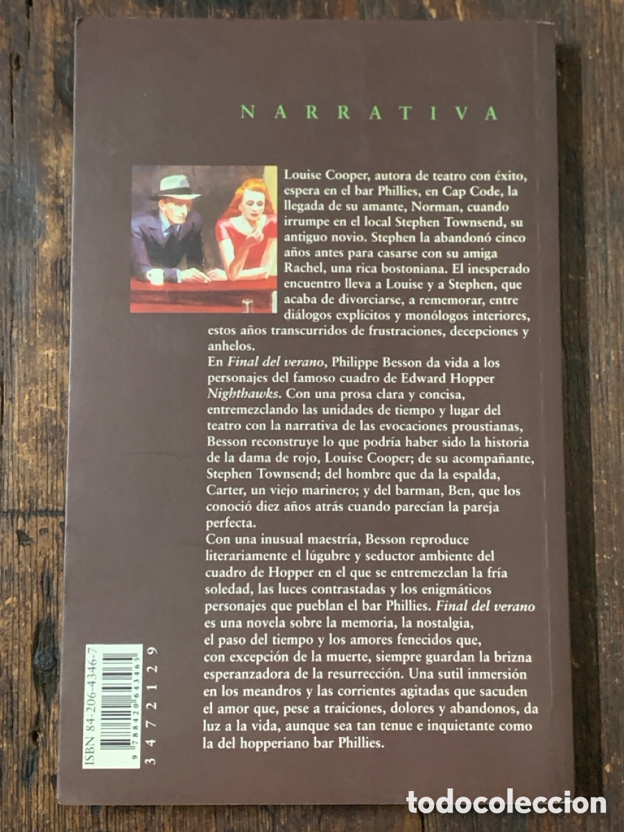 Libros de segunda mano: Final Del Verano, Philippe Besson - ALIANZA 2005 - Foto 3