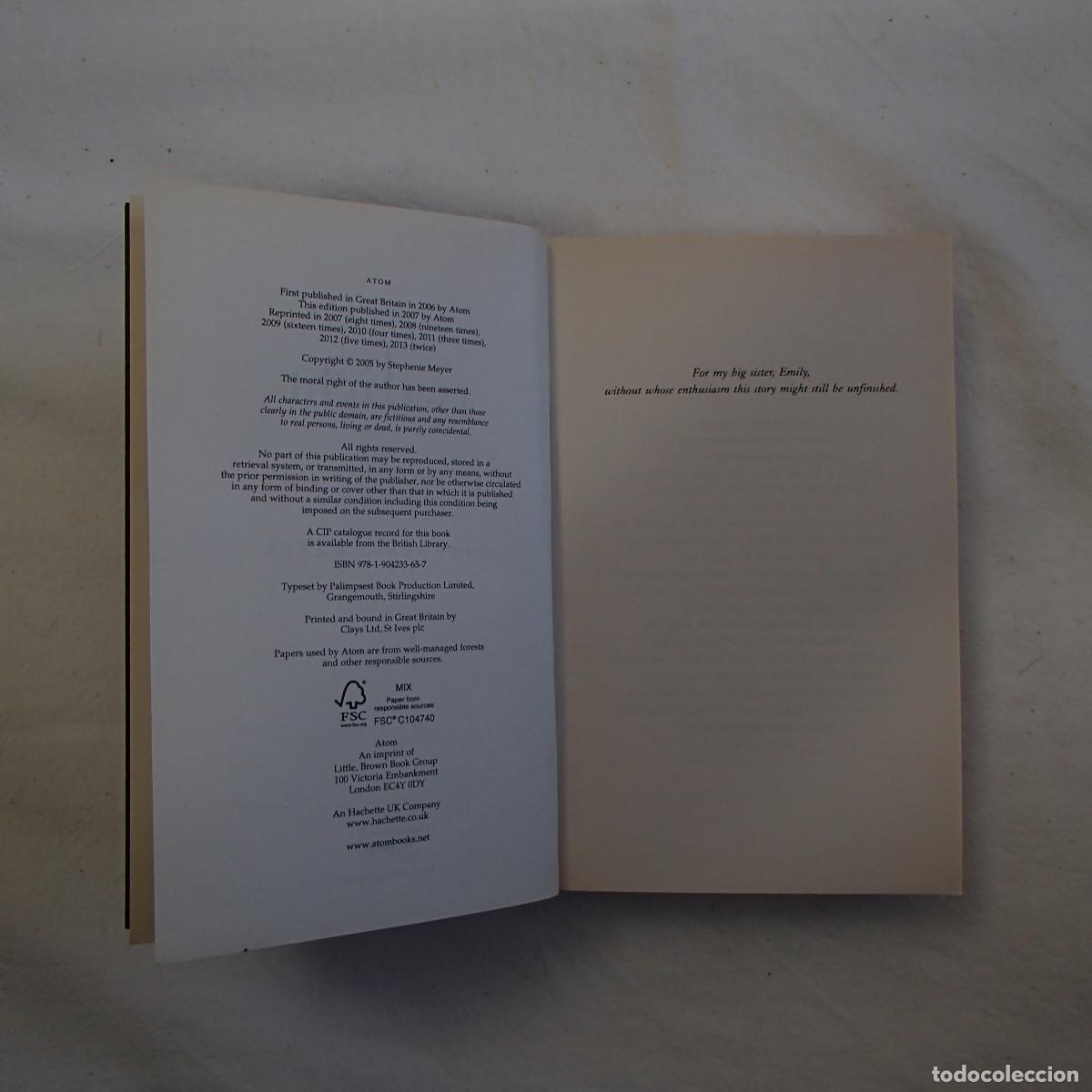 Libros de segunda mano: TWILIGHT - STEPHENIE MEYER (ATOM) NOVELA. IDIOMAS - Foto 4