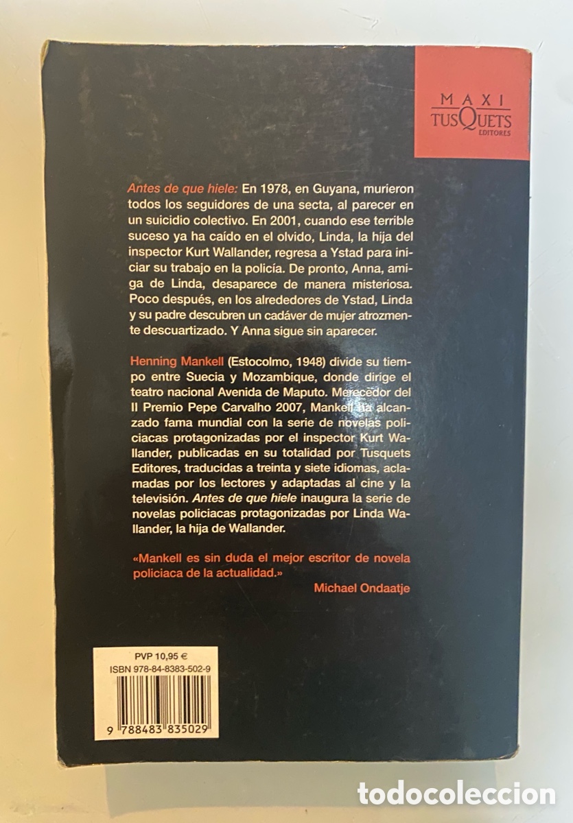 Libros de segunda mano: Antes de que hiele - MANKELL, Hening - Foto 2
