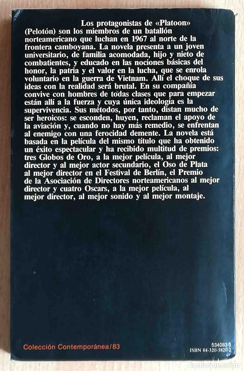 Libros de segunda mano: Platoon (Dale A. Dye) Planeta 1987. - Foto 4