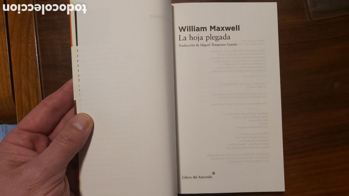 Libros de segunda mano: LA HOJA PLEGADA / WILLIAM MAXWELL - Foto 3