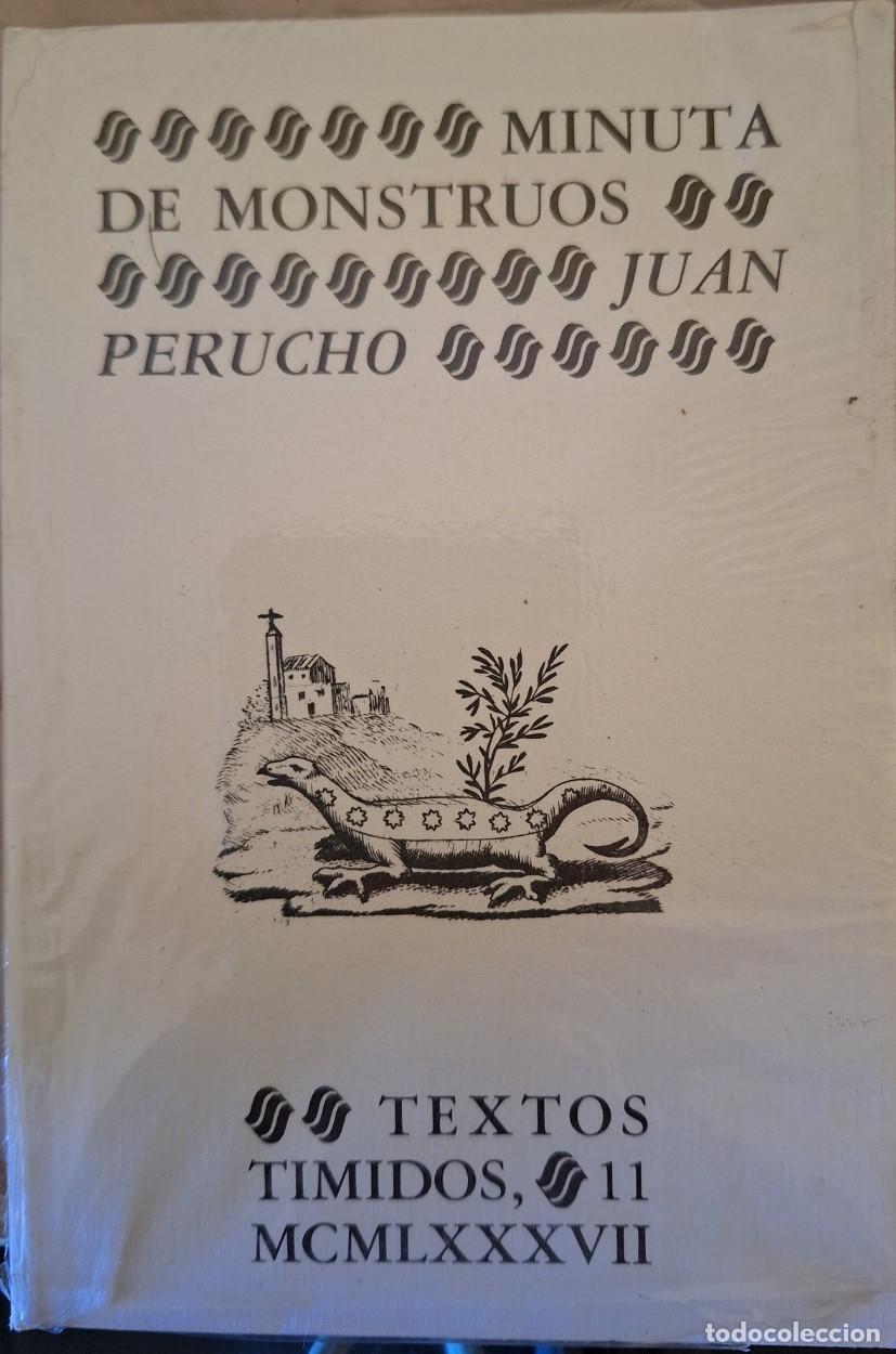 Libros de segunda mano: MINUTA DE MONSTRUOS. - PERUCHO, Juan. - Foto 1