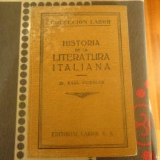 Libros de segunda mano: HISTORIA DE LA LITERATURA ITALIANA
